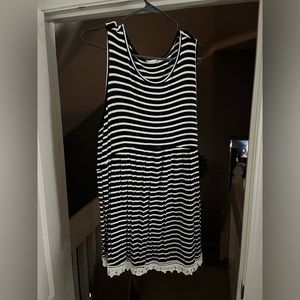 Super cute black and white stripe tank top